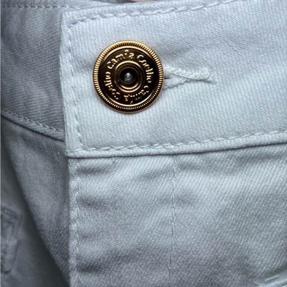 Camila Coelho White Straight Ankle Jeans with Gold Chain Detail - Size 8 NWT - Picture 5 of 10